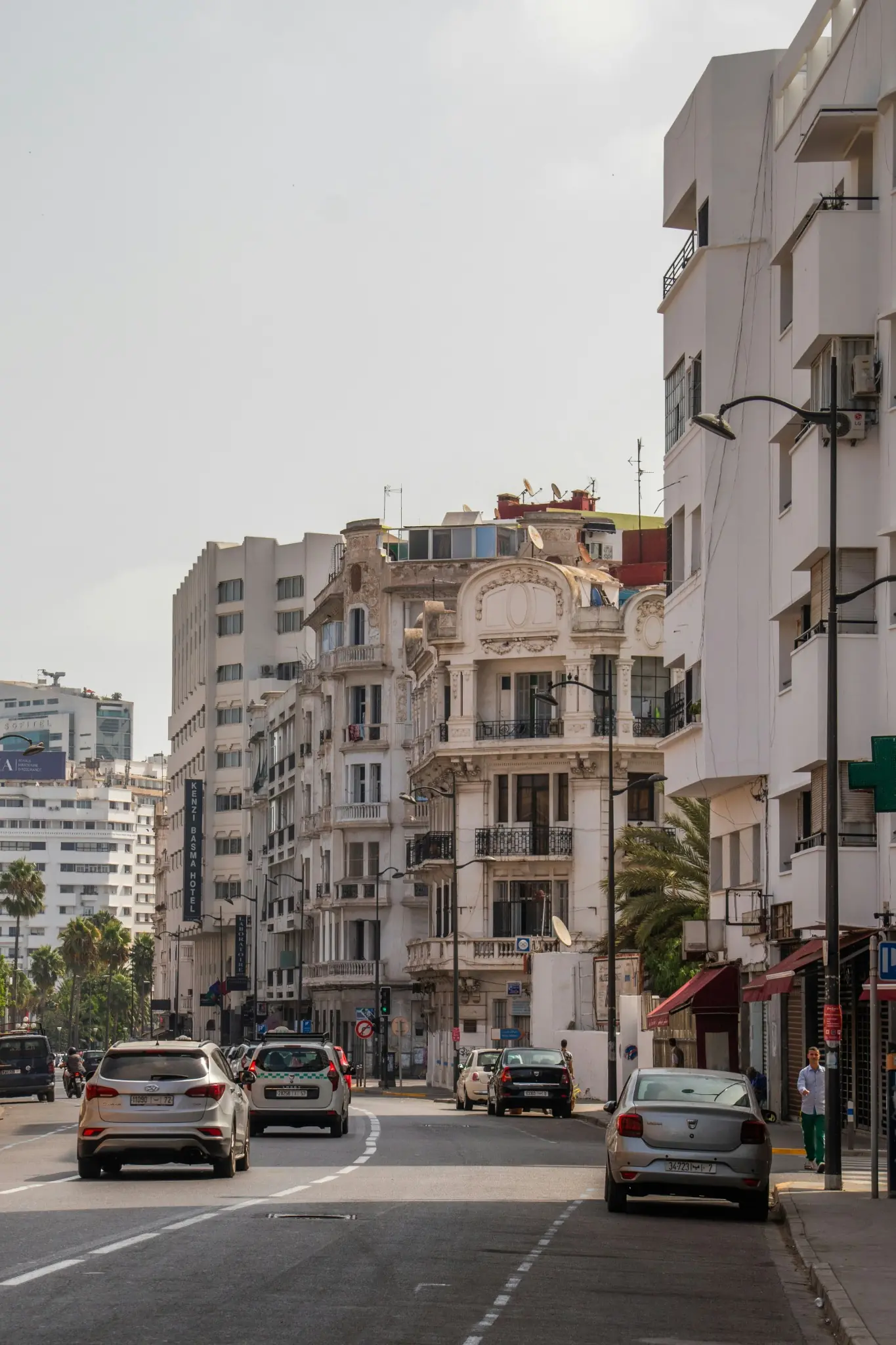 Casablanca tours —Arched walkways and shops in the Habous quarter of Casablanca