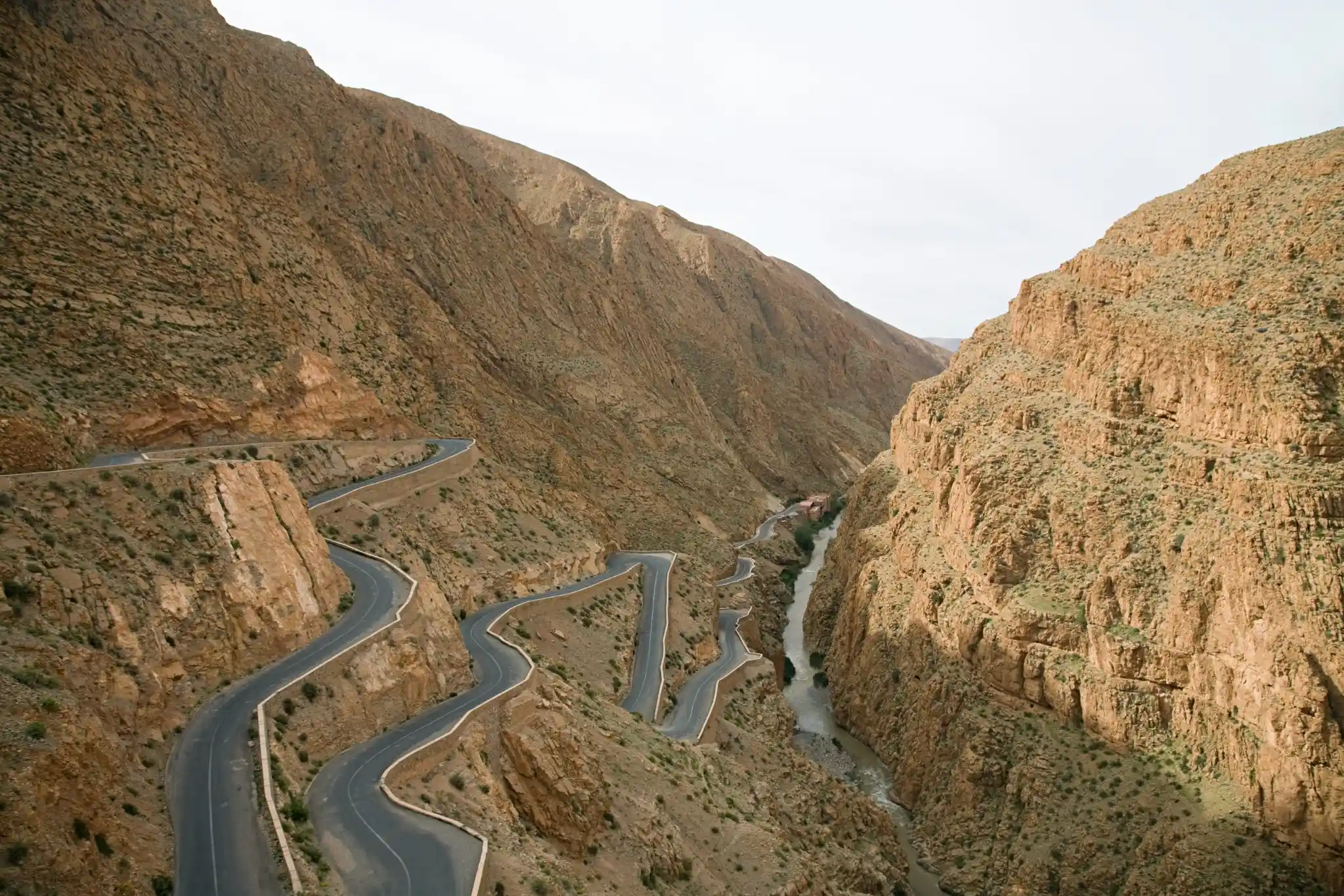 Dramatic cliffs of the Todra Gorge in southern Morocco
