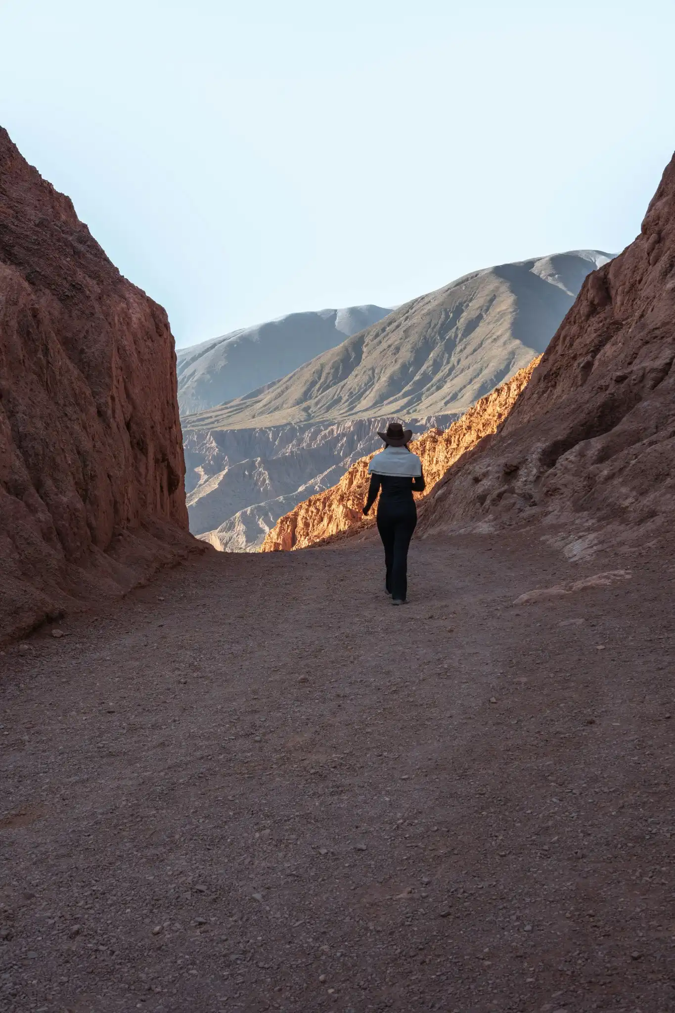Hikers enjoying the views in the High Atlas Mountains, Morocco