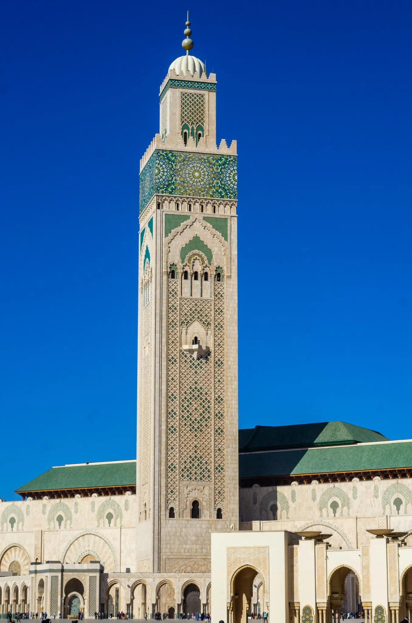 Casablanca tours —Intricate zellige tilework and carved cedar inside the Hassan II Mosque