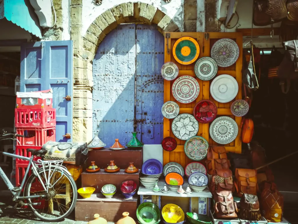 Colorful spice pyramids in the souks of the Marrakech medina — best Morocco tours