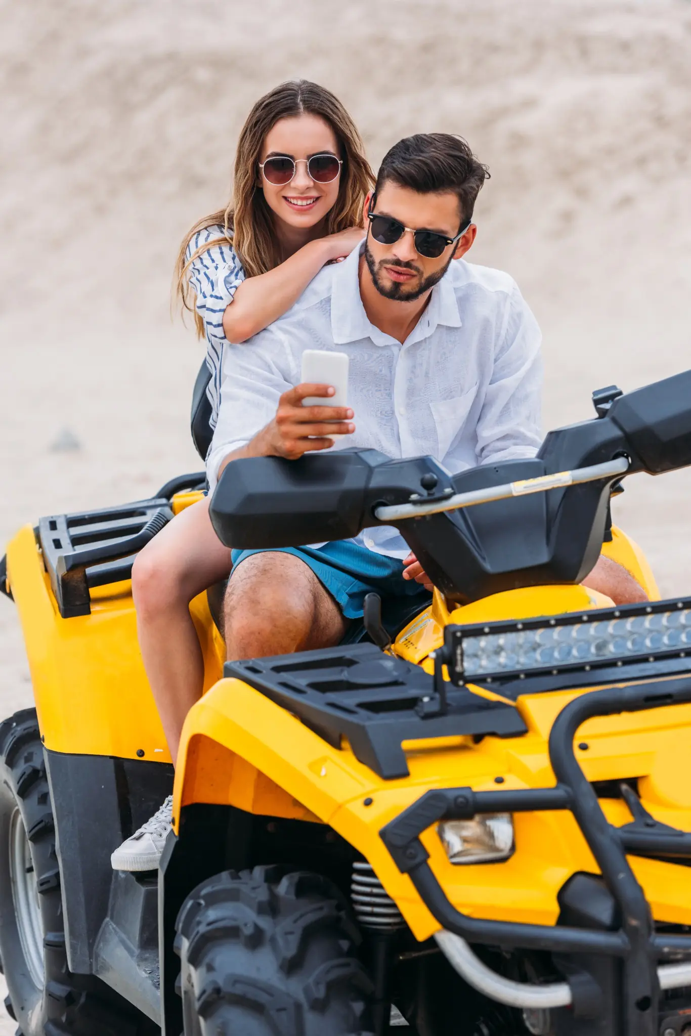Quad biking through the dunes and forests near Essaouira