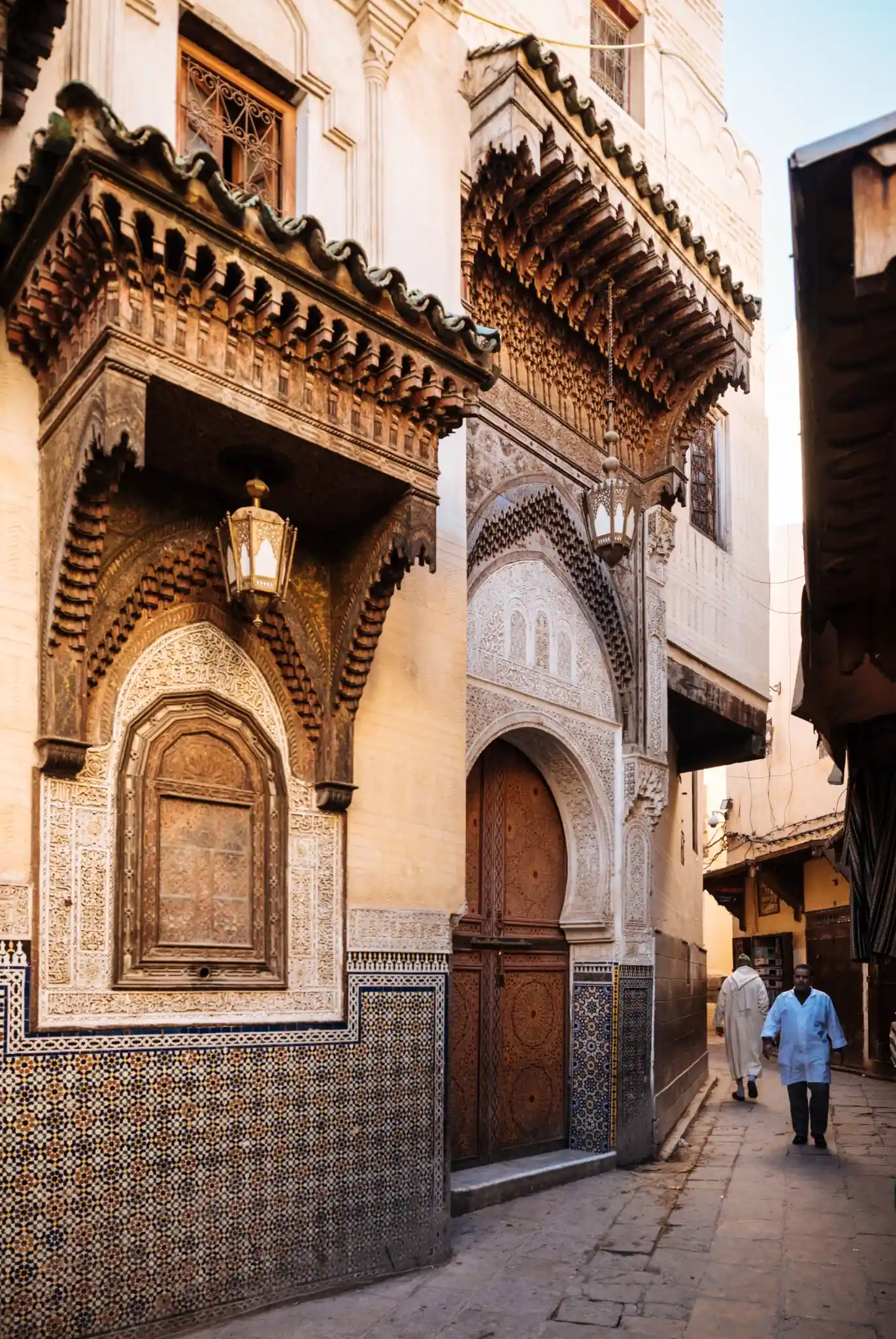 Licensed local guide leading travelers through the Fes medina